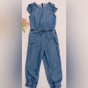 Vineyard Vines Girls Chambray Jumpsuit